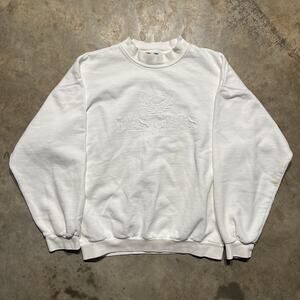 Vintage 90s Les Gets Alpes De France White Sweatshirt
